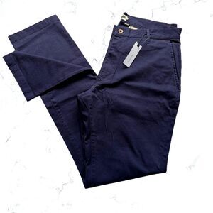 Deadstock NWT Taylor Stitch Size 28 Slim Chino Organic Navy Blue Zip Fly Pants
